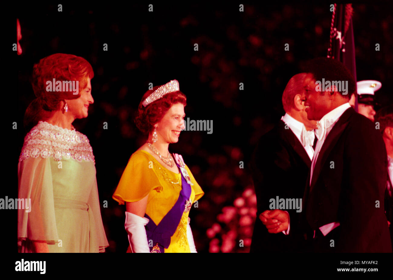 Willie mays meets queen elizabeth hires stock photography and images