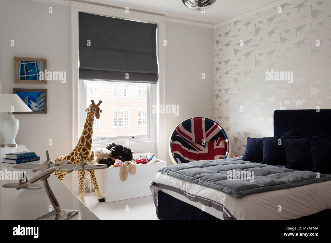 Child's bedroom in townhouse Stock Photo