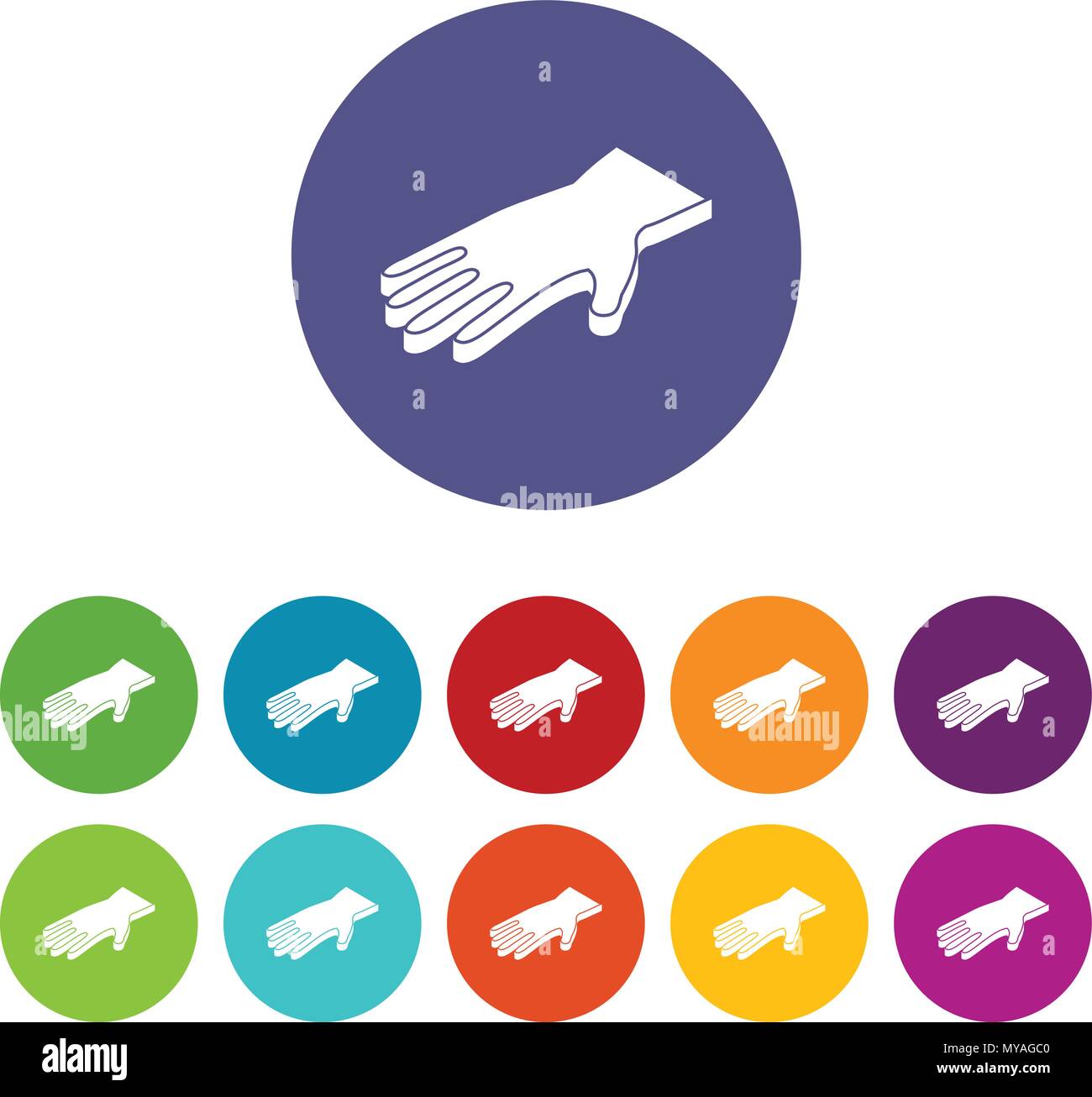 Welding gloves icons set vector color Stock Vector Image & Art - Alamy