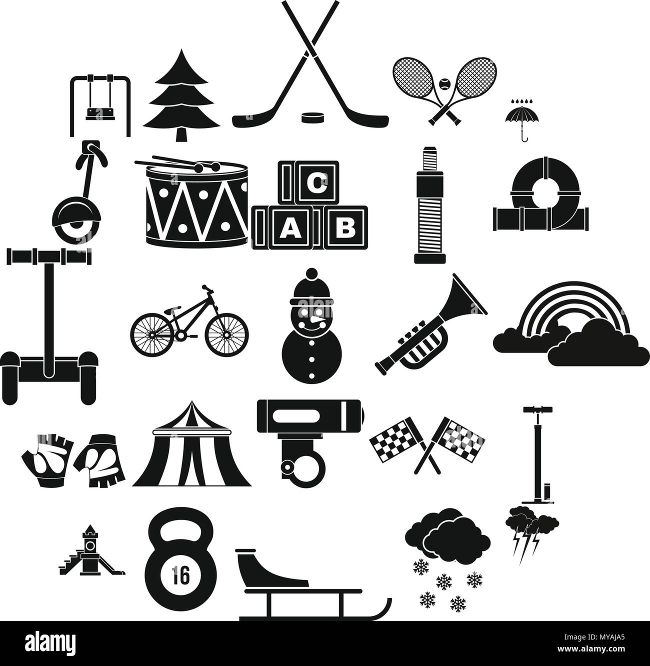 Games for children icons set, simple style Stock Vector Image & Art - Alamy