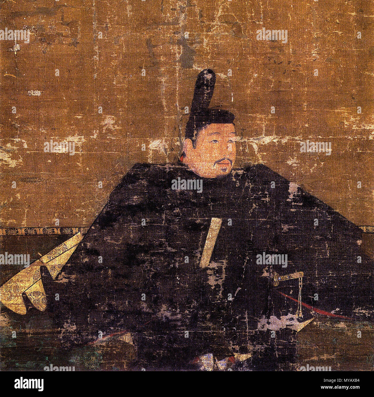 . 日本語: 足利義詮像 English: Portrait of Ashikaga Yoshiakira . 14th century. Unknown 52 Ashikaga Yoshiakira cropped Stock Photo