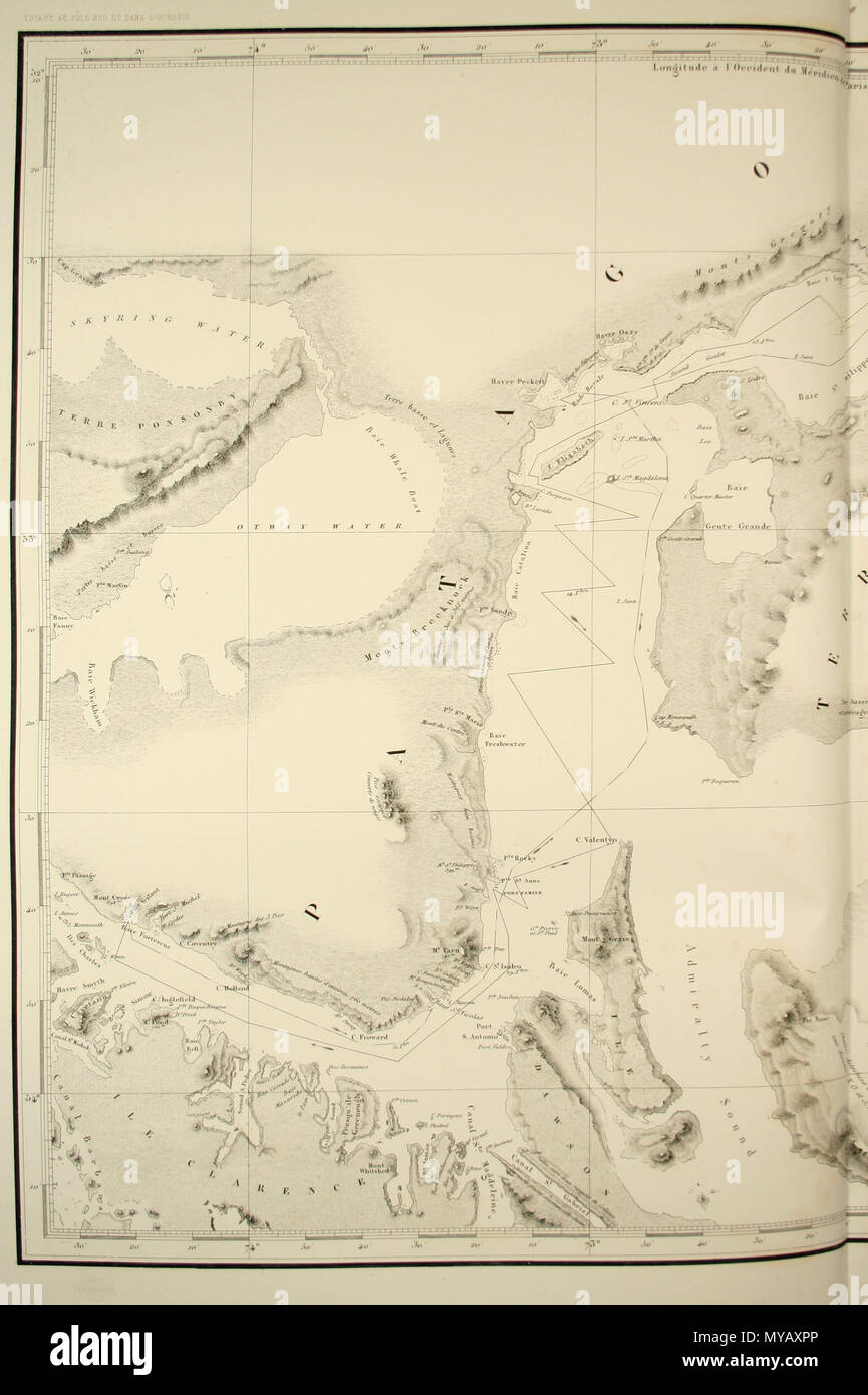 Carte du détroit de magellan hi-res stock photography and images - Alamy