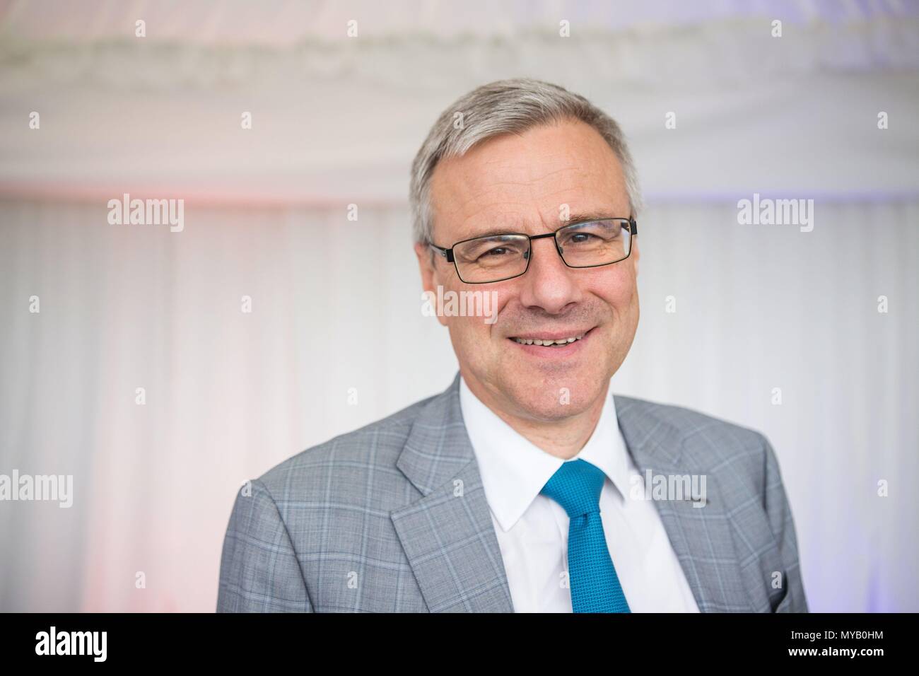 Alain Dehaze, CEO of The Adecco Group, shot at the St. Gallen Symposium  2018, University of St. Gallen, Switzerland, on 4 May 2018. | usage  worldwide Stock Photo - Alamy