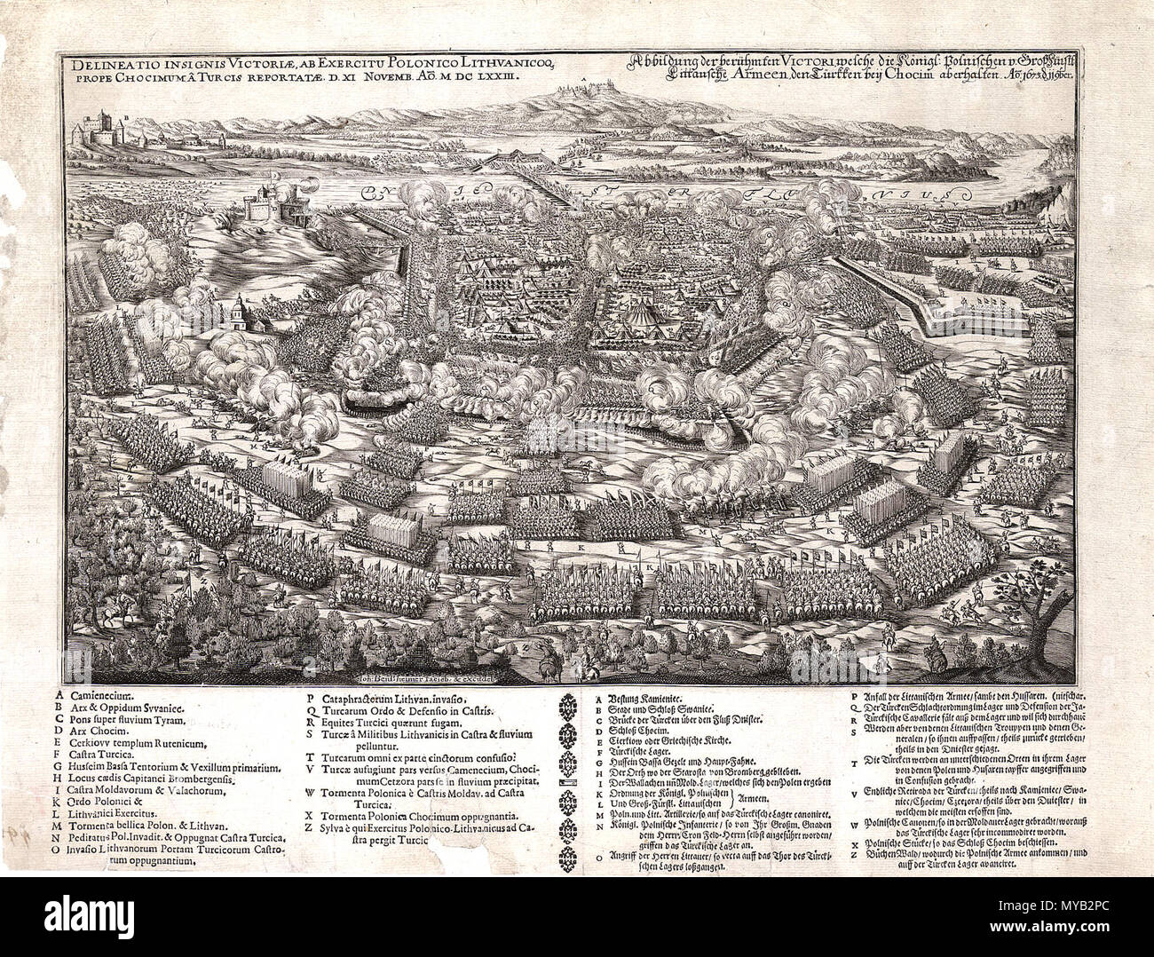 Battle Of Khotyn In 1673 17th Century Anonymous Plate 66 Battle Of Khotyn 1673 Stock Photo Alamy