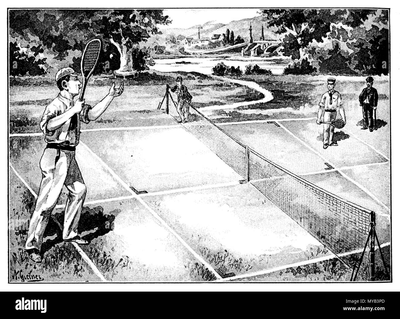Jouer au tennis drawing hires stock photography and images Alamy