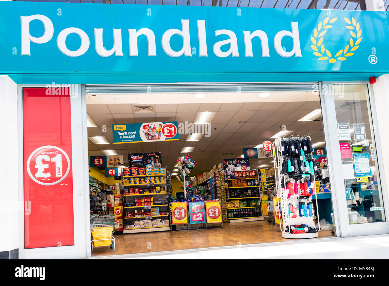 Poundland store, UK. Stock Photo