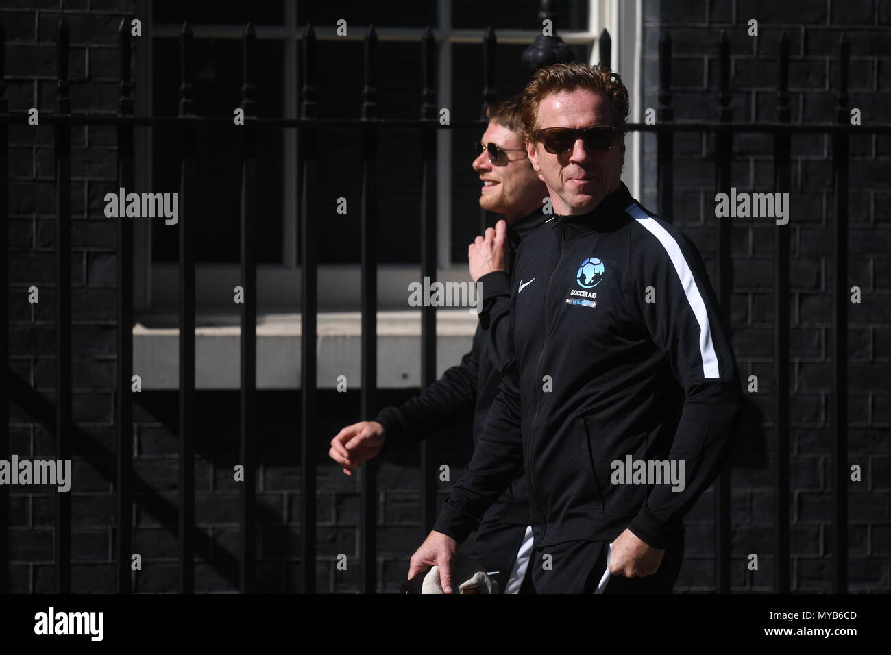 Damian Lewis Right Outside The Door Of 10 Downing Street London
