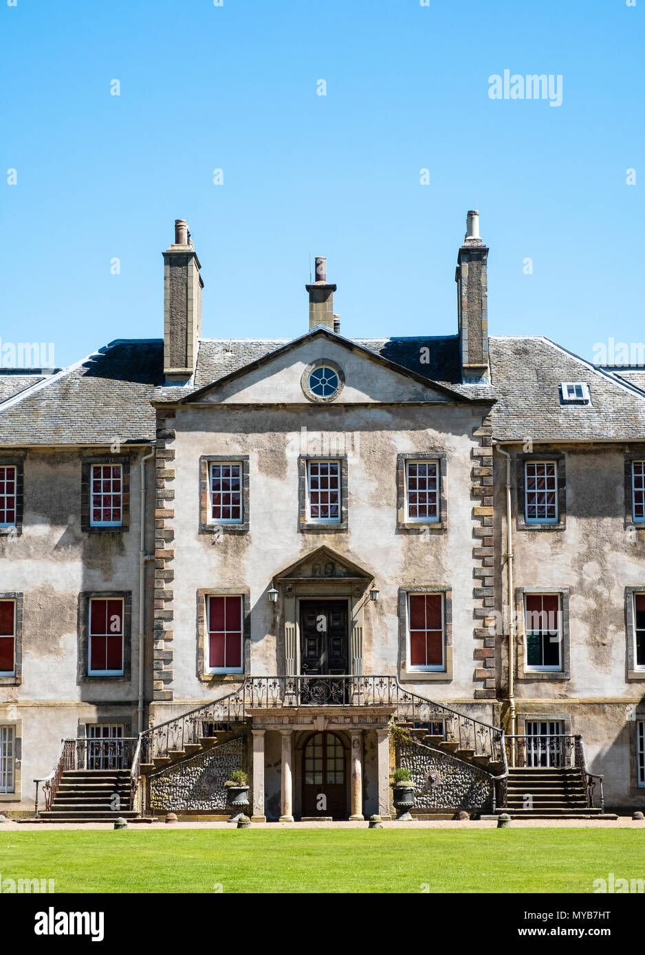 Newhailes House a Palladian style villa in Newhailes Estate. Midlothian, Scotland, UK Stock Photo