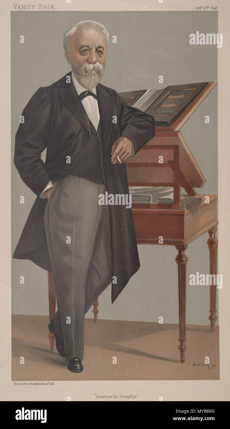 . Caricature of M H Brisson. Caption read 'Justice to Dreyfus'. 1898. 'Guth' Jean Baptiste Guth (1883-1921) 87 Brisson Vanity Fair 1898-10-06 Stock Photo