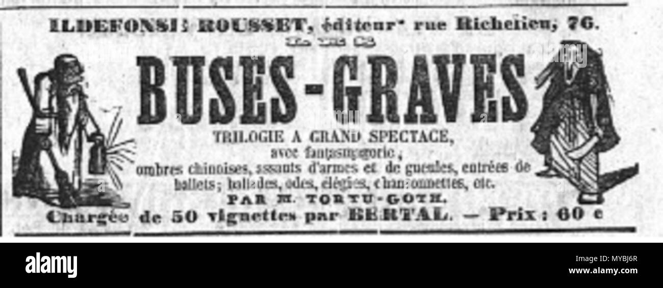 91 Buses Graves Le Siècle 1843 03 30 Stock Photo
