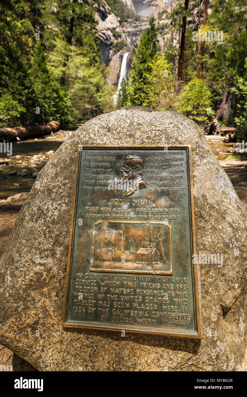 Interpretive Plaque At The Site Of John Muir S Cabin Below