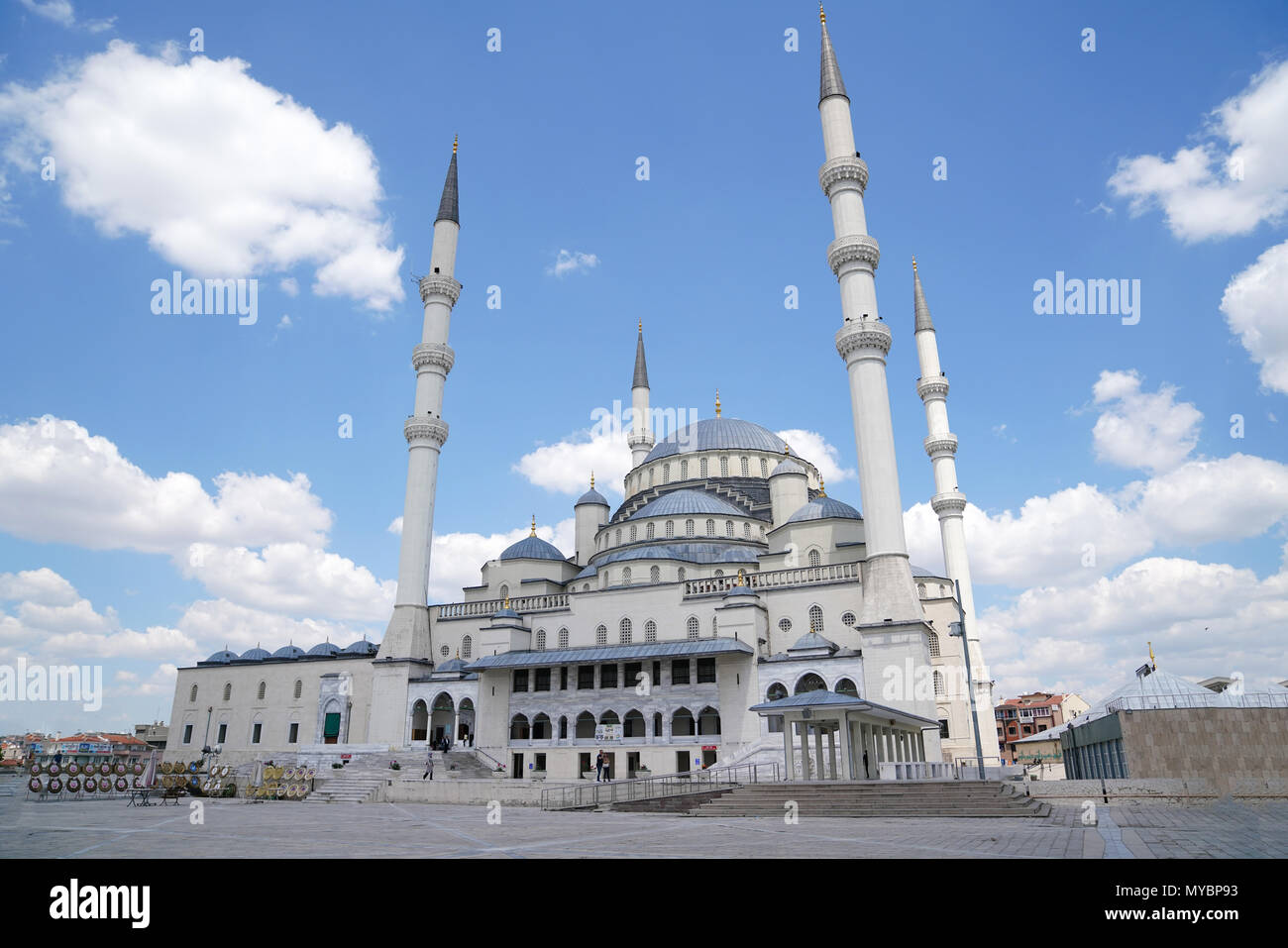 Ankara/Turkey- June 2 2018: Kocatepe Mosque in blue sky background in Ankara Turkey Stock Photo