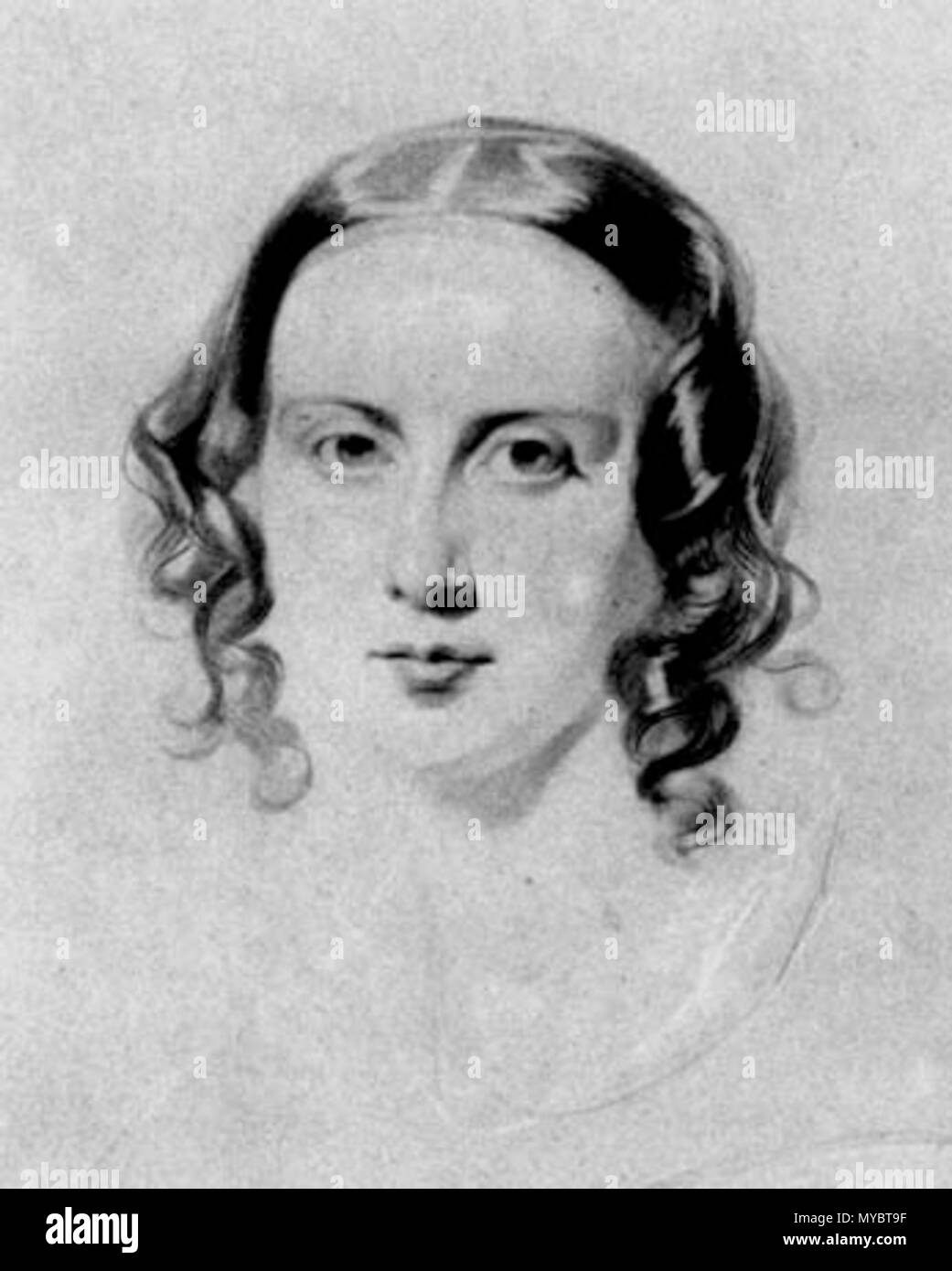 . English: Catherine Dickens . 1838. Samuel Lawrence 102 Catherine Dickens Stock Photo