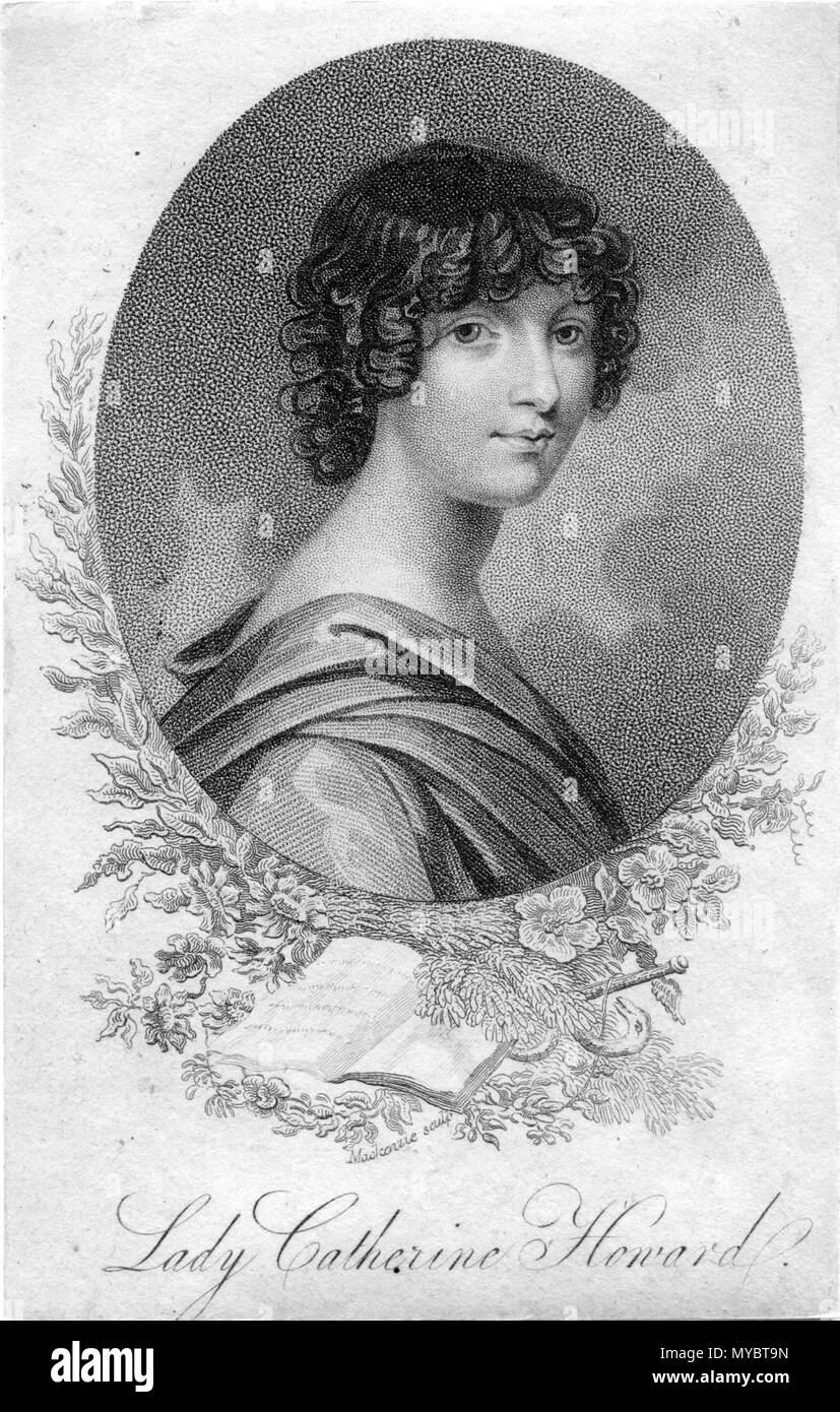 . Français : portrait gravé . Unknown date. William Mackenzie 102 Catherine Howard Bisset Stock Photo