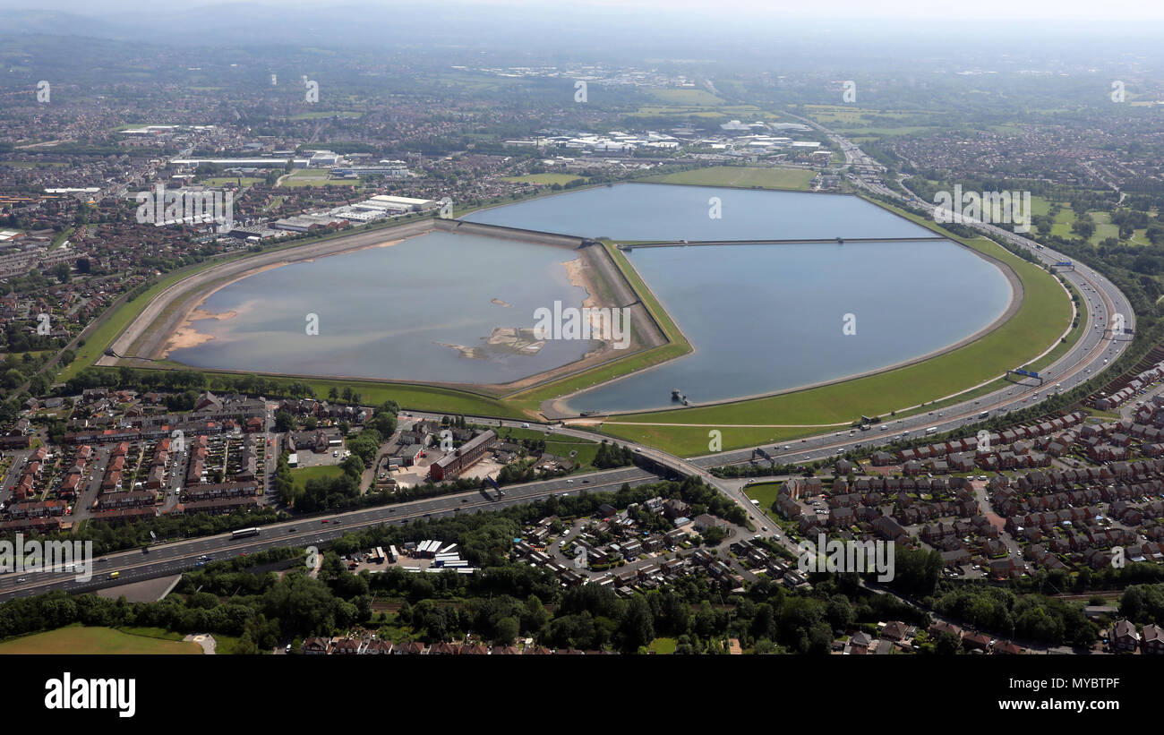 aerial view of Audenshaw Reservoirs, Manchester, UK Stock Photo Alamy