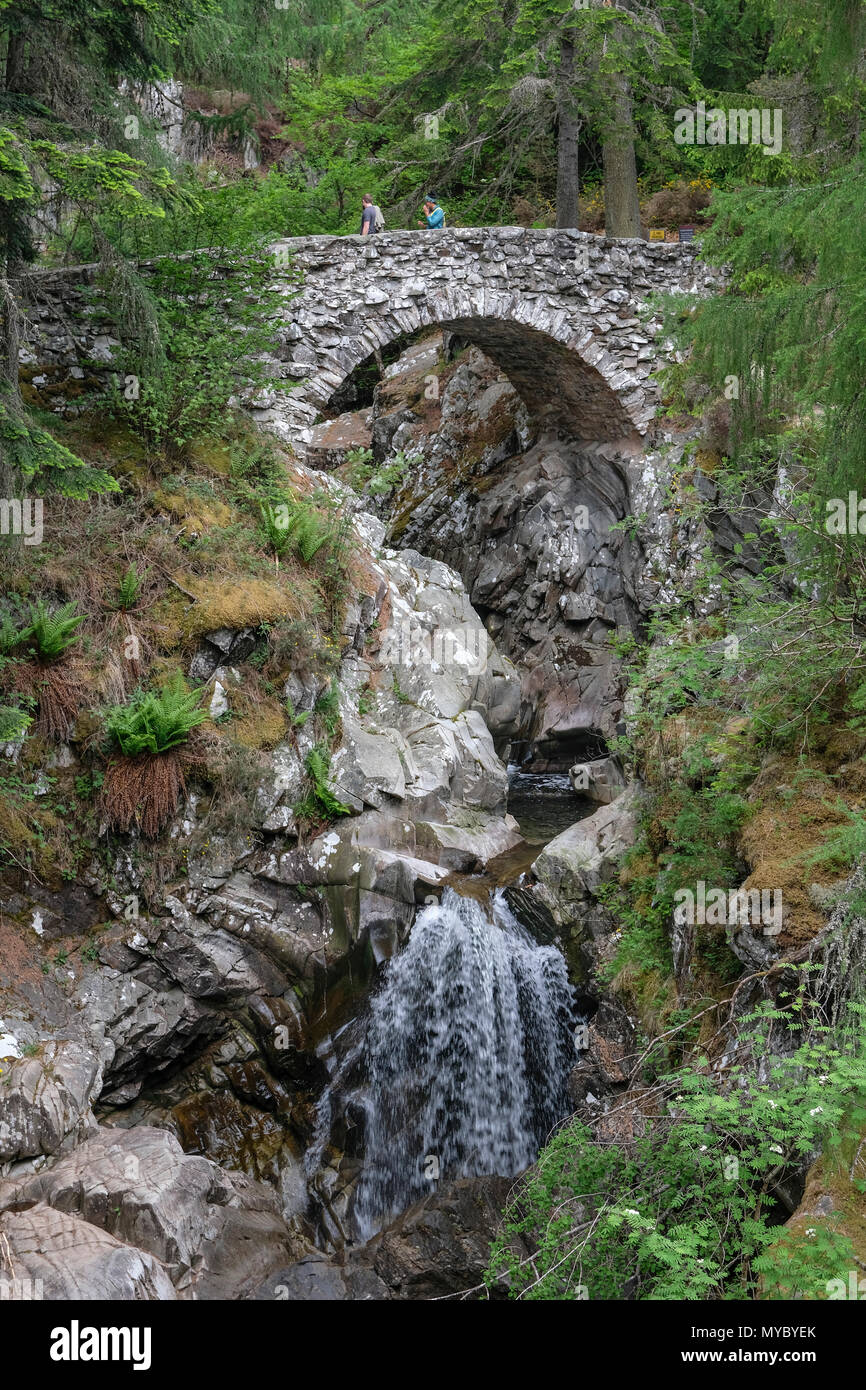 The Falls of Bruar tourist attraction in Pitlochry, Scotland , UK Stock Photo