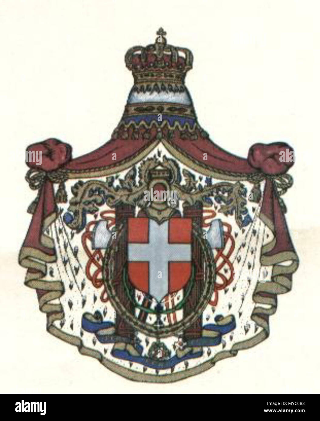 . 11 April 1929. Anonymous 116 Coat of arms of the Kingdom of Italy (1929-1944) Stock Photo