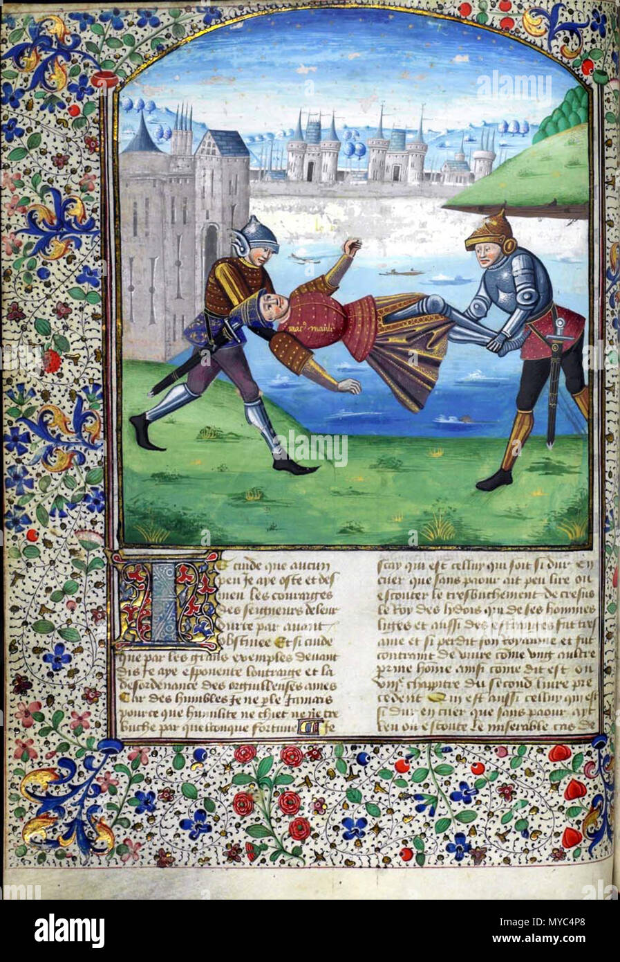 . De casibus. The fate of Marcus Manlius (vol. 1: folio 109r) . 15th century. anonimous 133 De casibus 04 Stock Photo