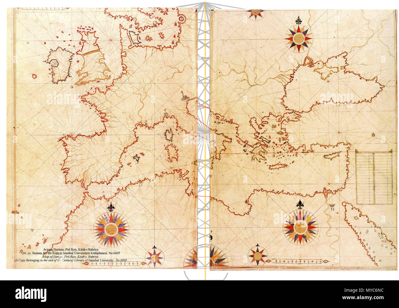 Piri Reis Muhyiddin Piri Bey : Map of the Islands of Cres 