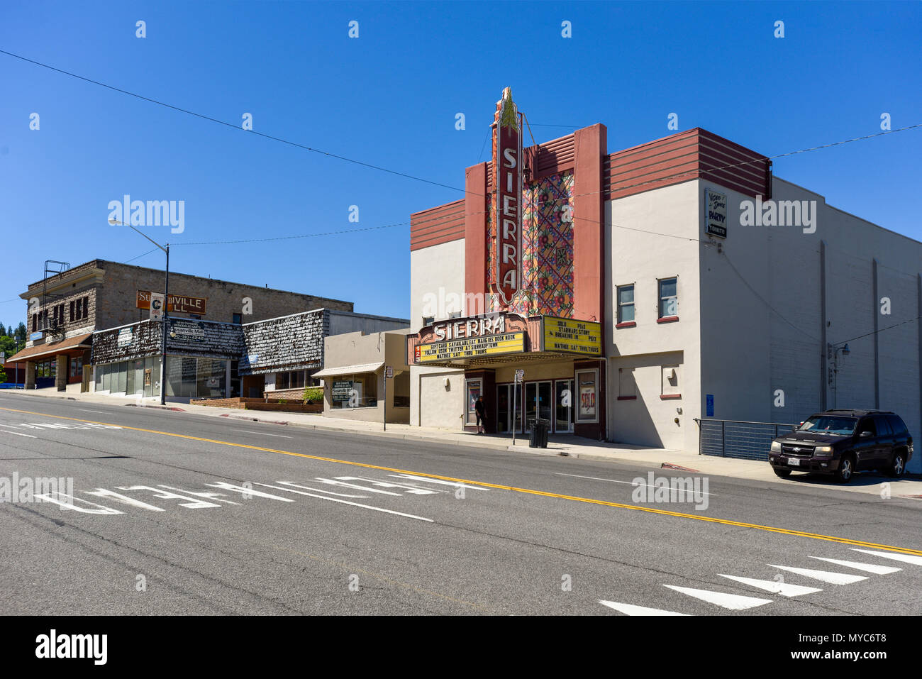 Sierra Theater in Susnville, California Stock Photo