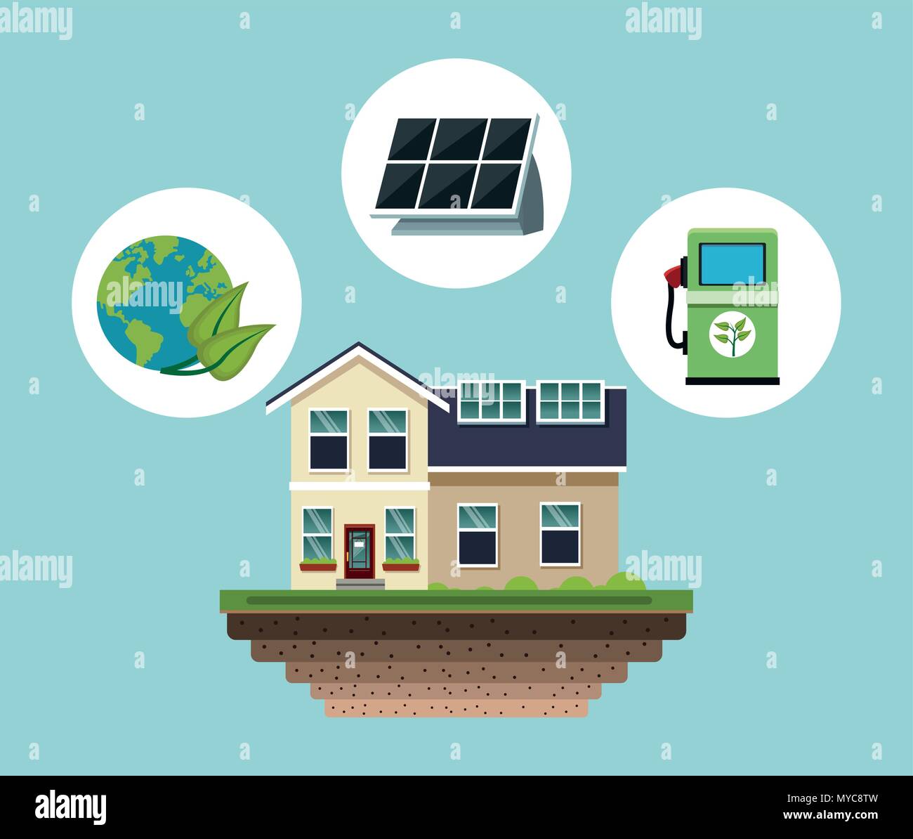 Green energy at city Stock Vector Image & Art - Alamy