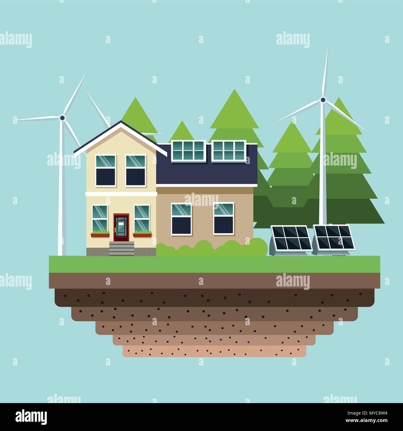 Green energy at city Stock Vector Image & Art - Alamy