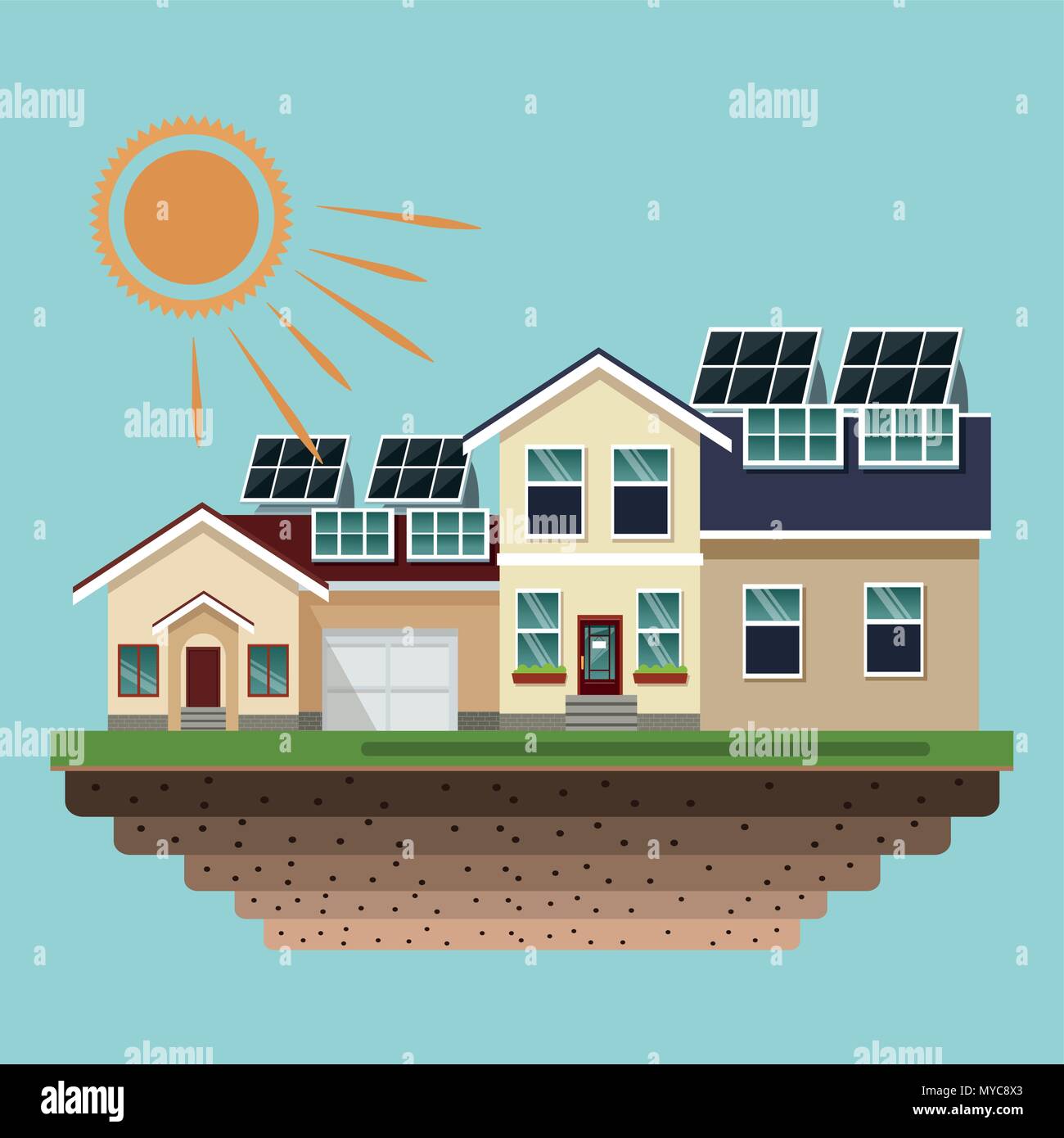 Green energy at city Stock Vector Image & Art - Alamy