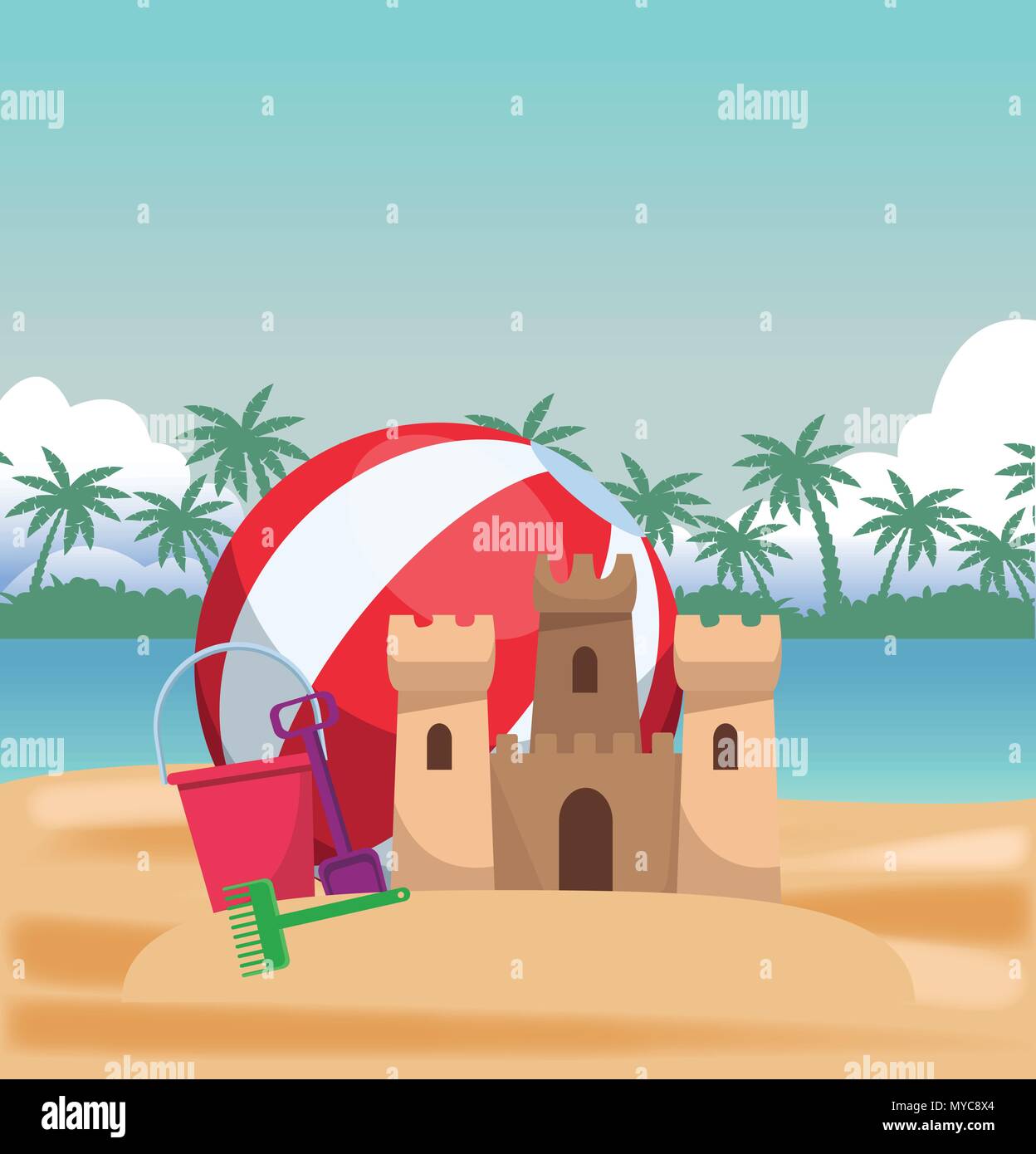 Beach and summer Stock Vector Image & Art - Alamy