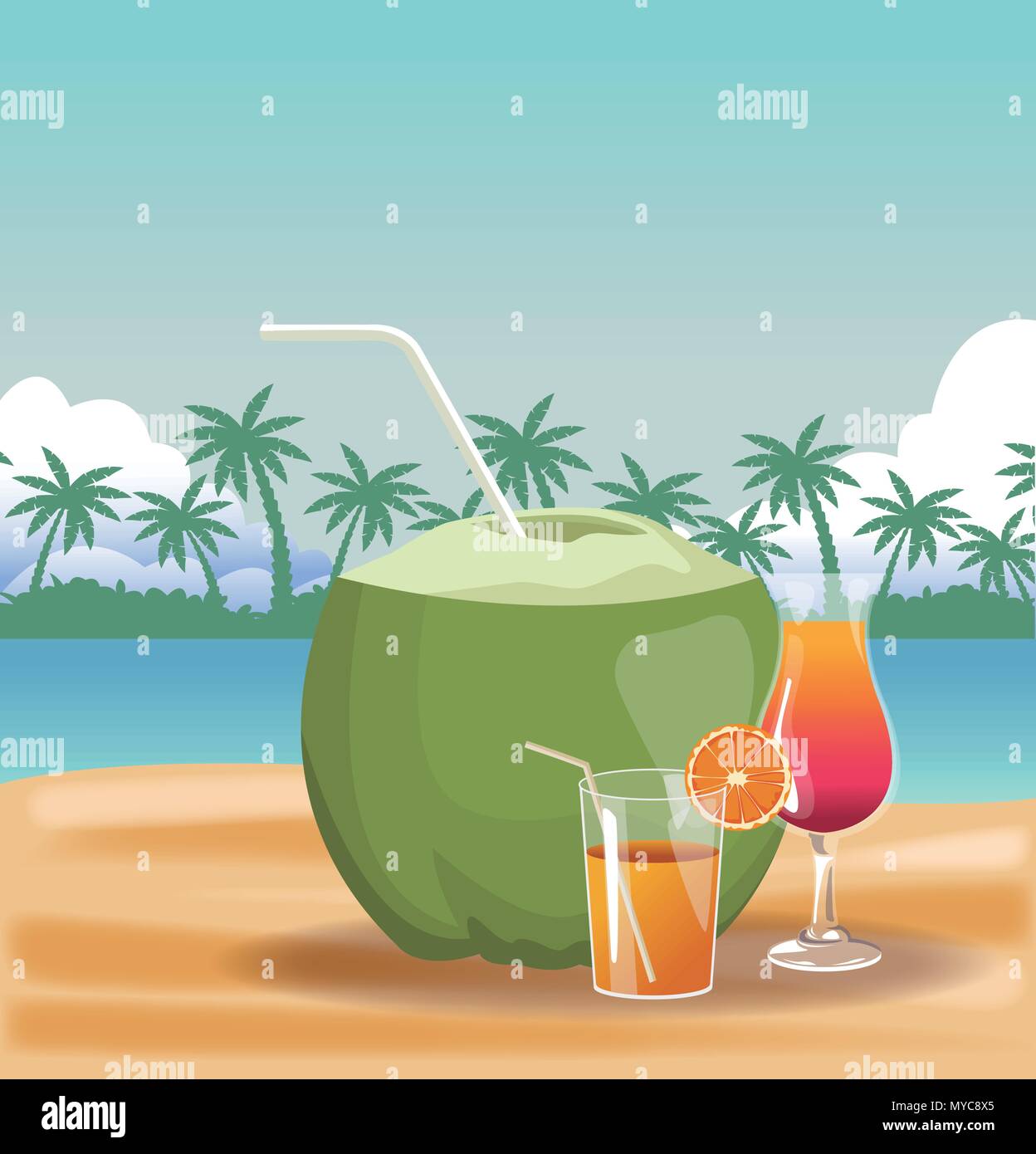 Beach and summer Stock Vector Image & Art - Alamy