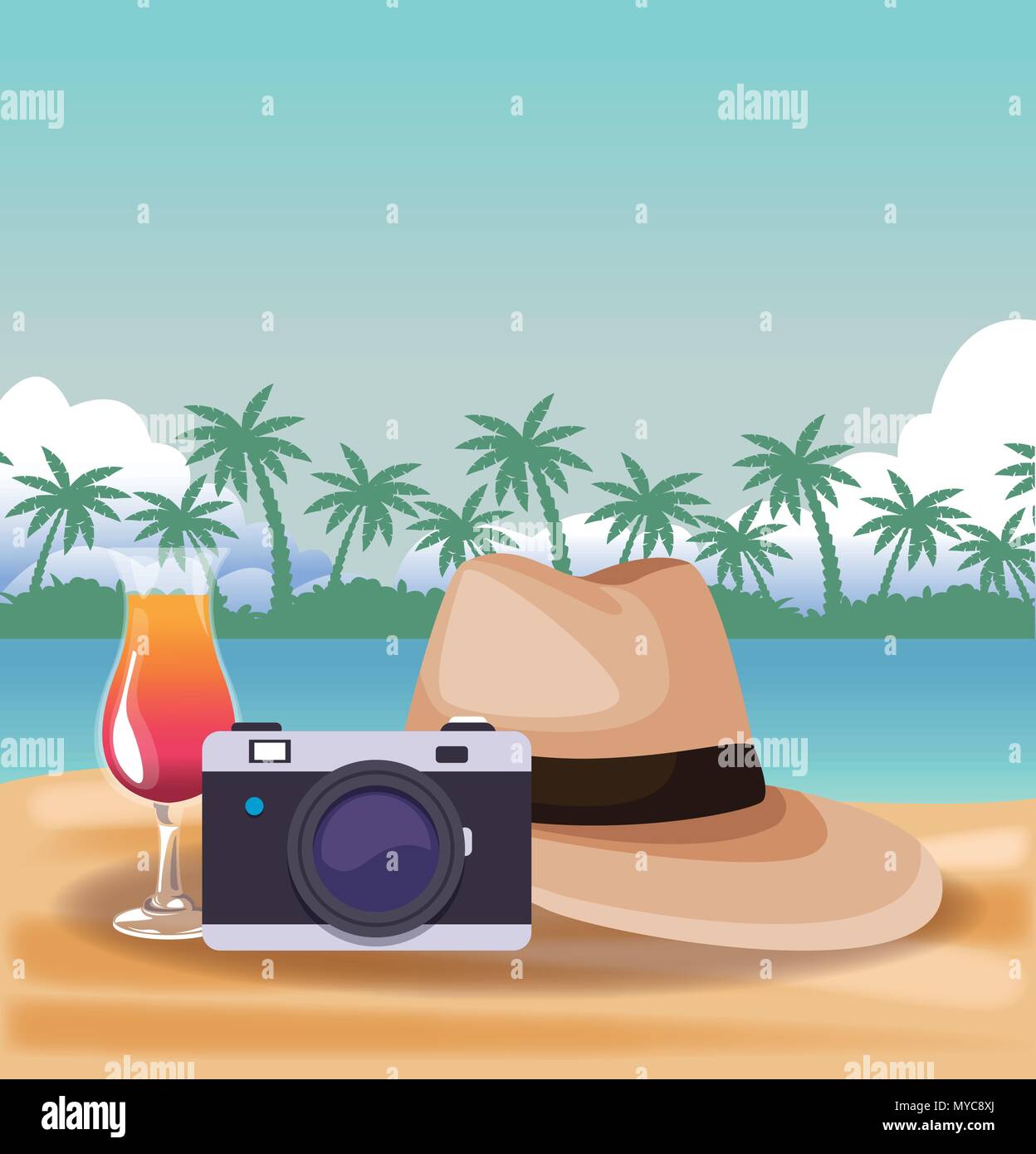 Beach and summer Stock Vector Image & Art - Alamy