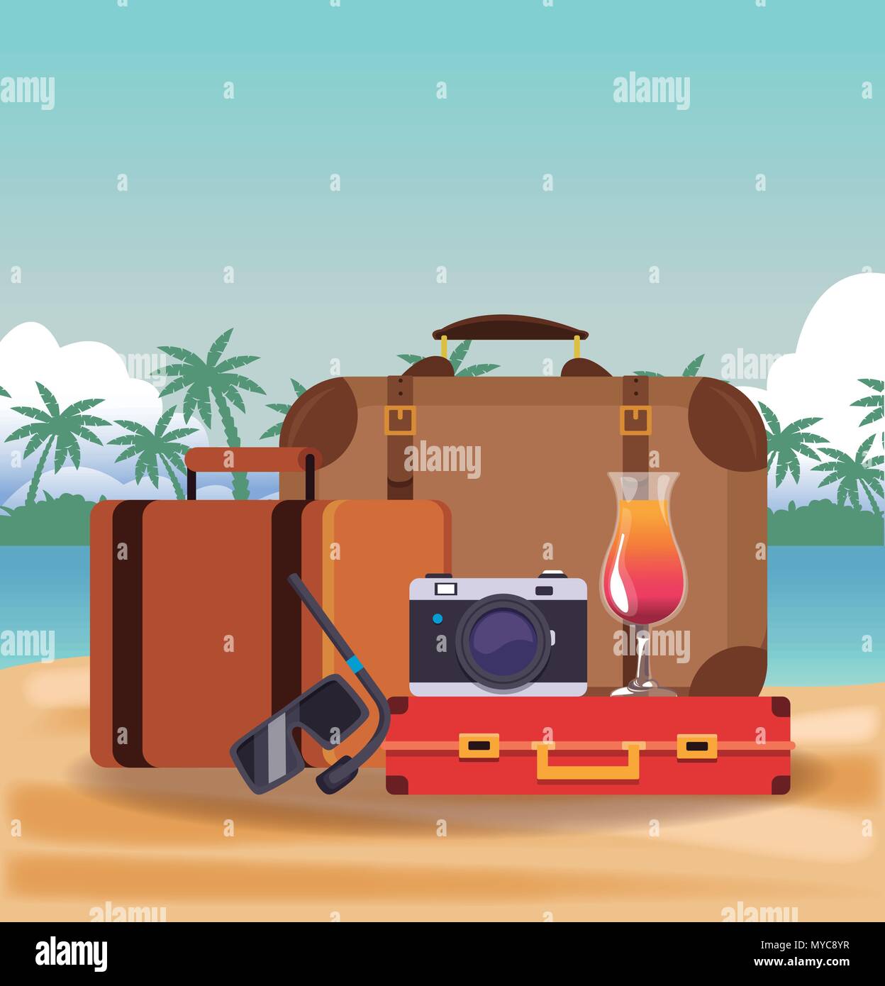 Beach and summer Stock Vector Image & Art - Alamy