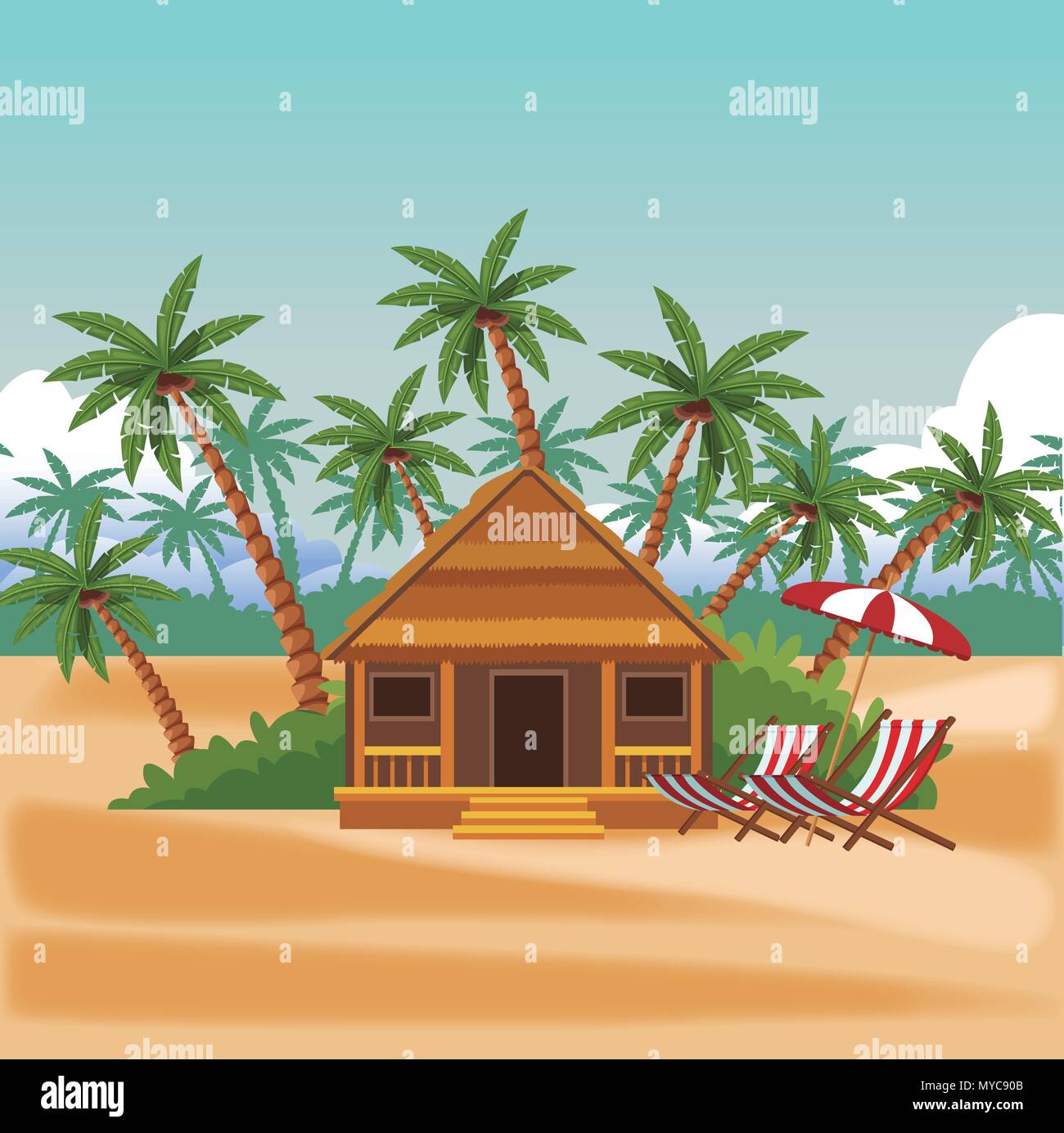 Beach and summer Stock Vector Image & Art - Alamy