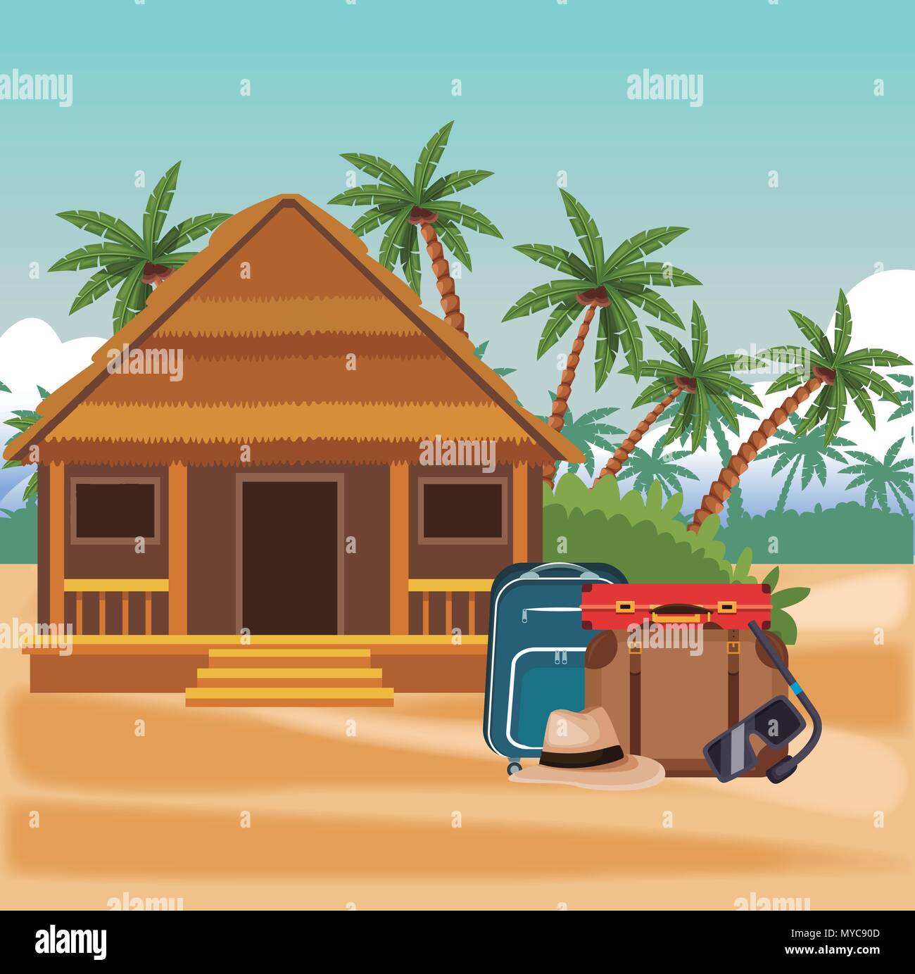 Beach and summer Stock Vector Image & Art - Alamy