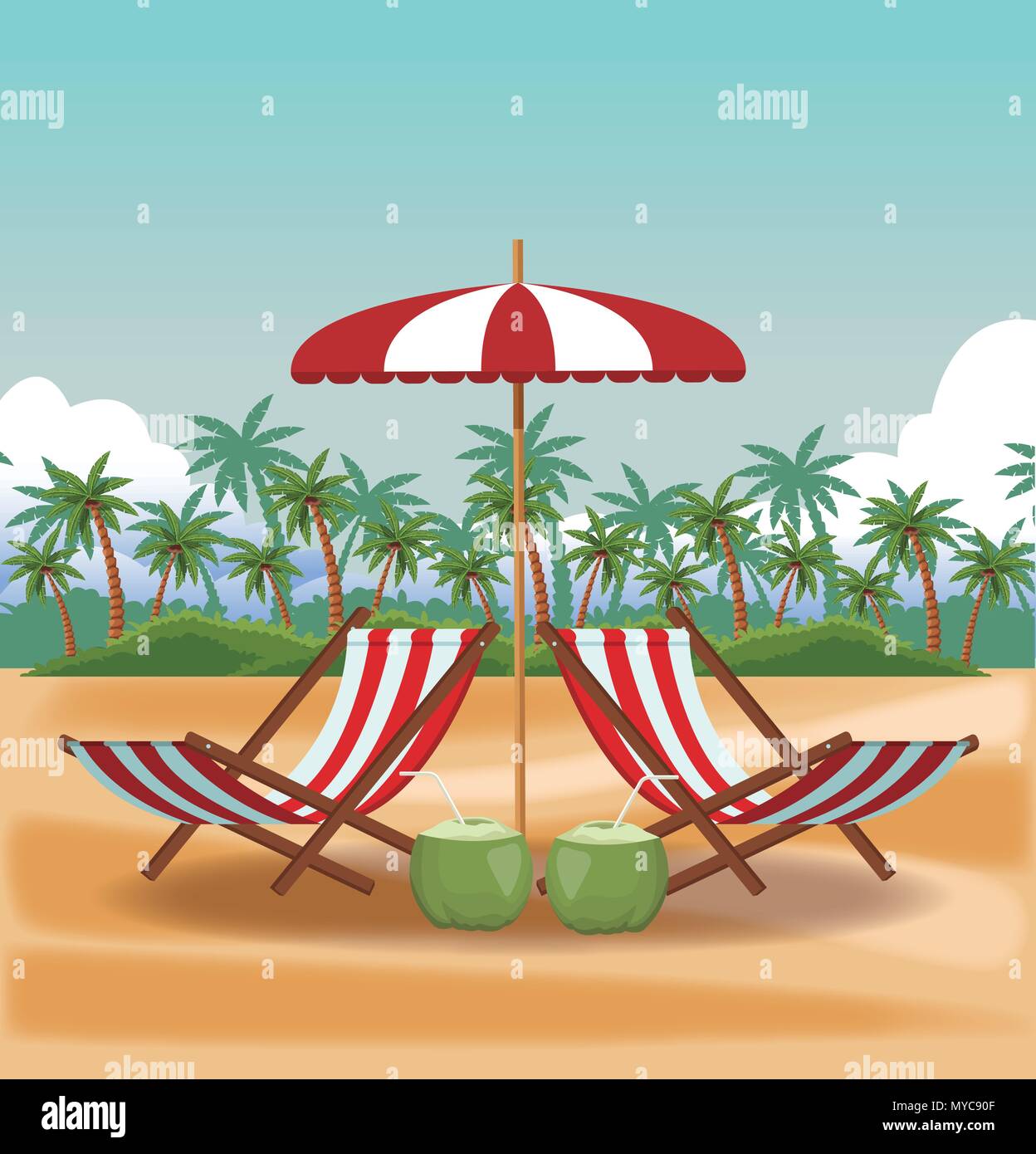 Beach and summer Stock Vector Image & Art - Alamy
