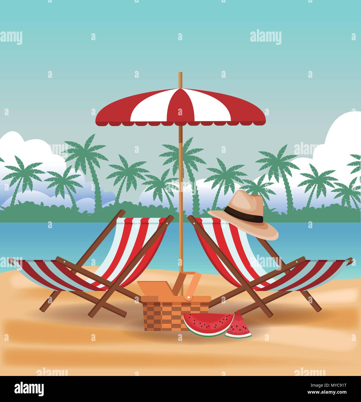 Beach and summer Stock Vector Image & Art - Alamy