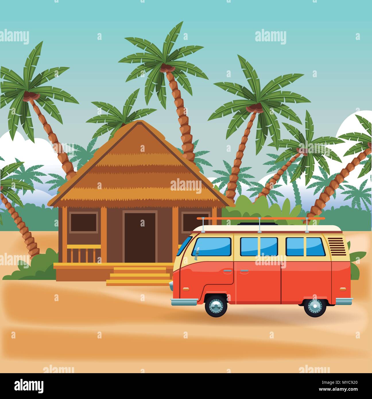 Beach and summer Stock Vector Image & Art - Alamy