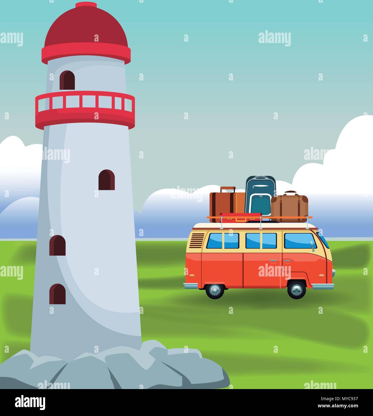 Beautiful beachscape scenery Stock Vector Image & Art - Alamy