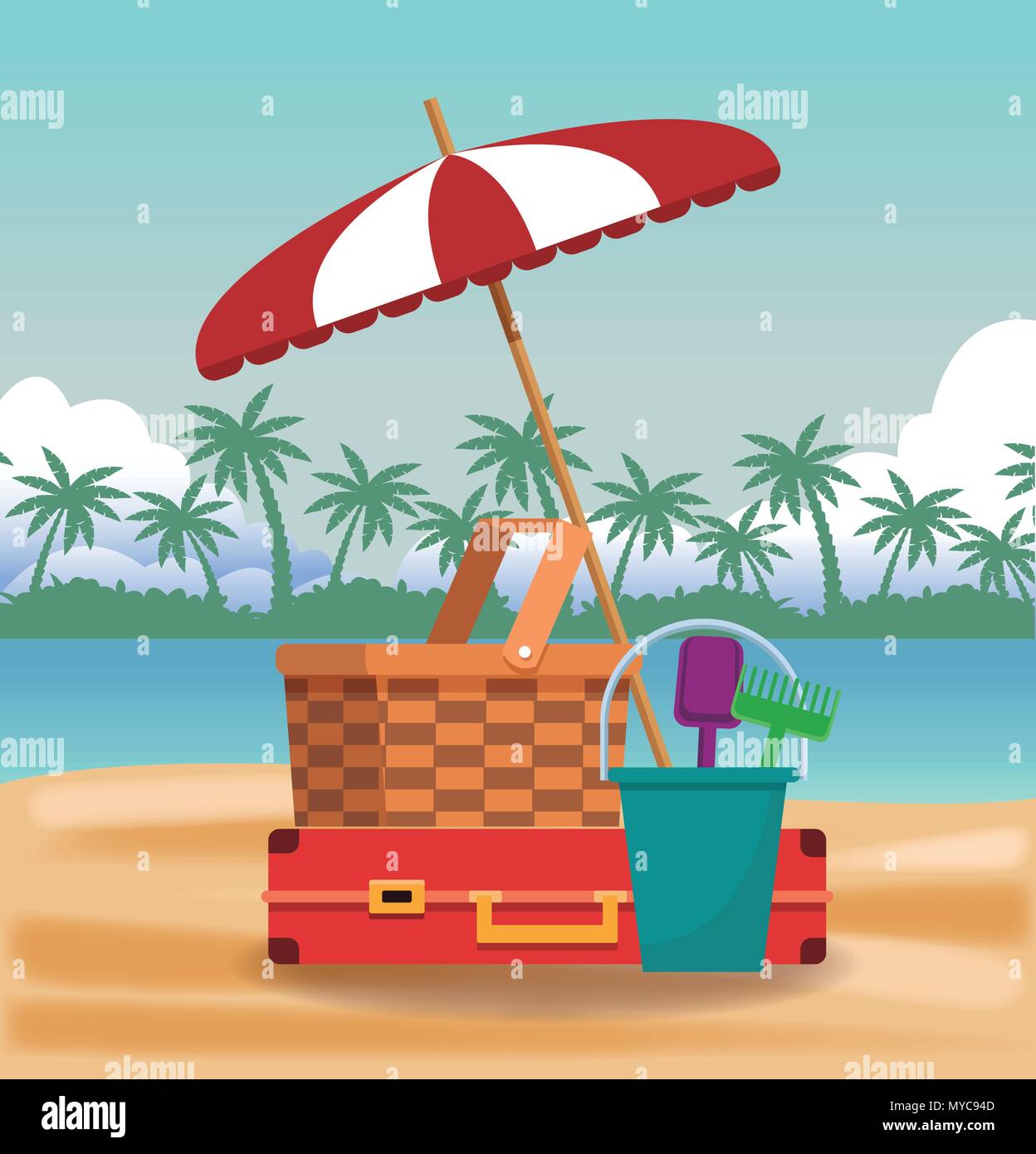 Beach and summer Stock Vector Image & Art - Alamy
