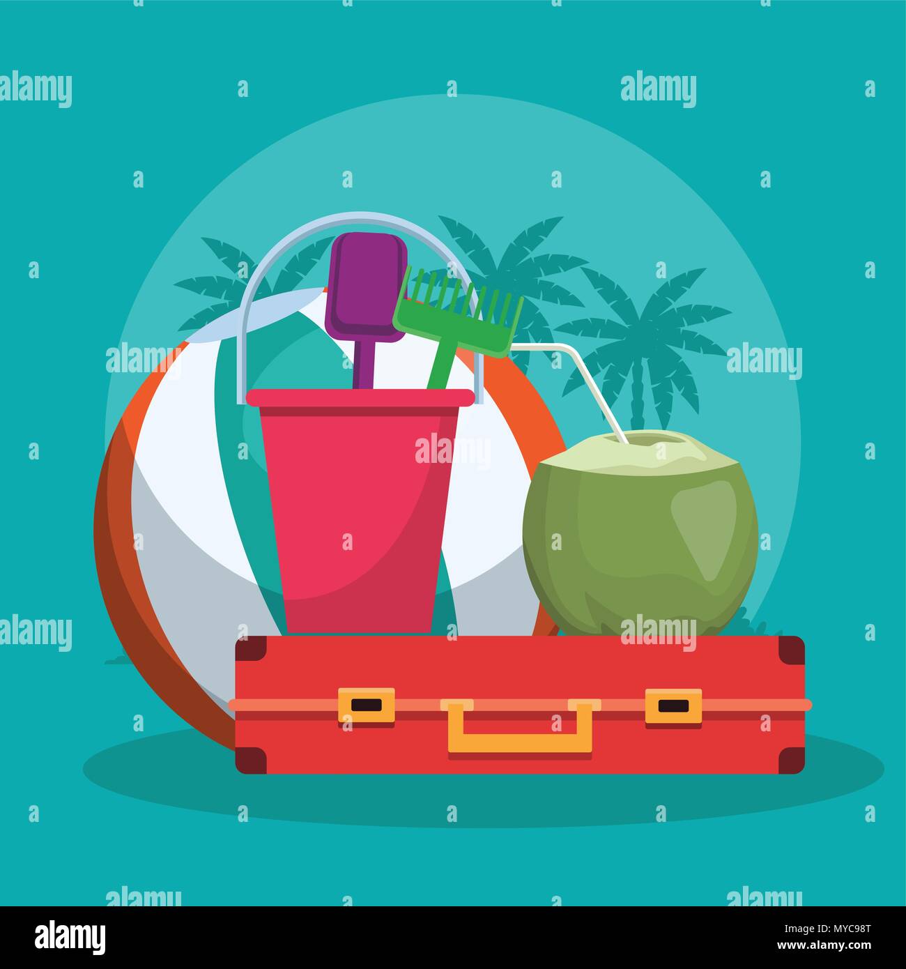 Beach and summer Stock Vector Image & Art - Alamy