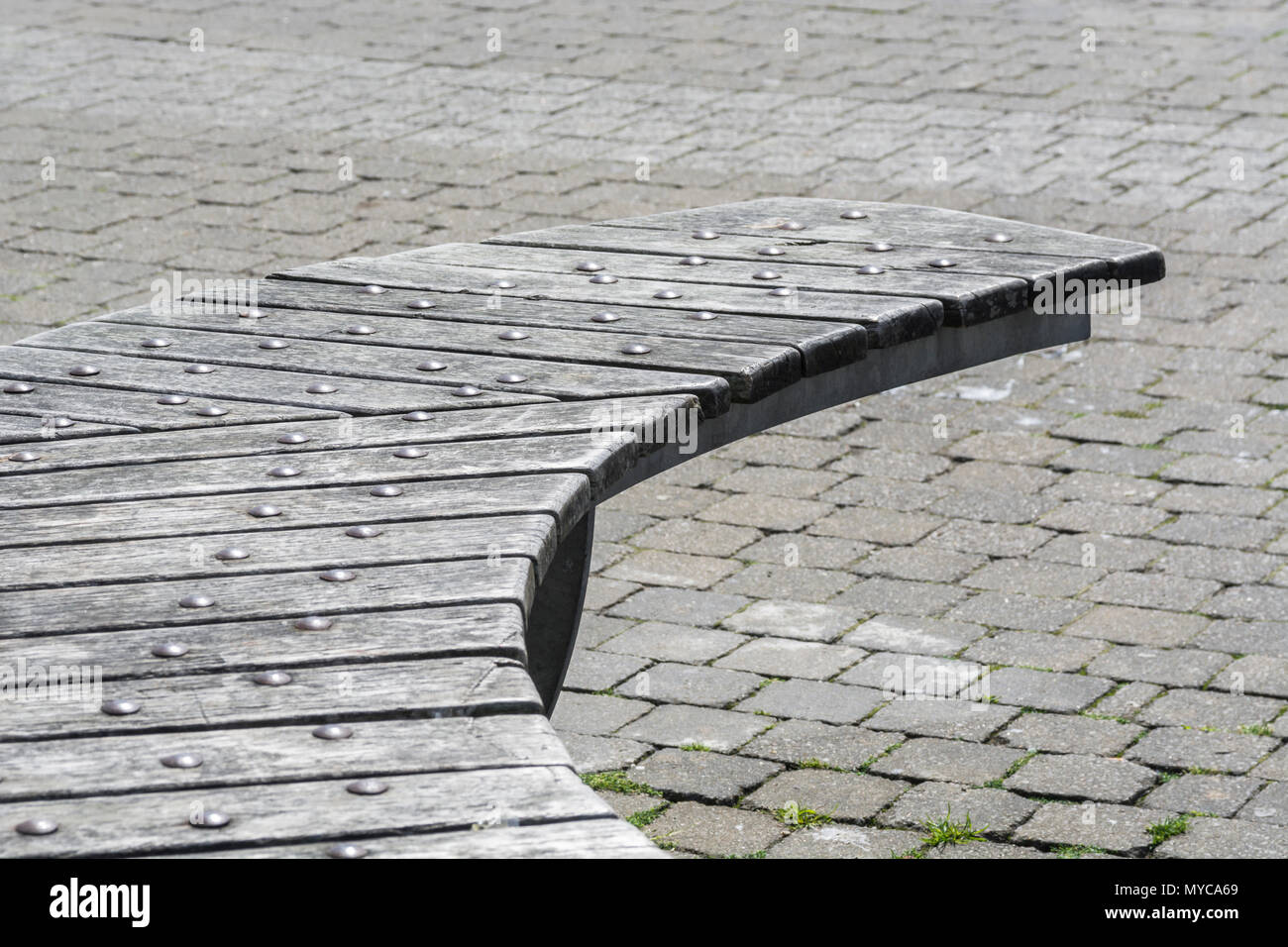 Public seating at Lemon Quay, Truro, Cornwall. Stock Photo