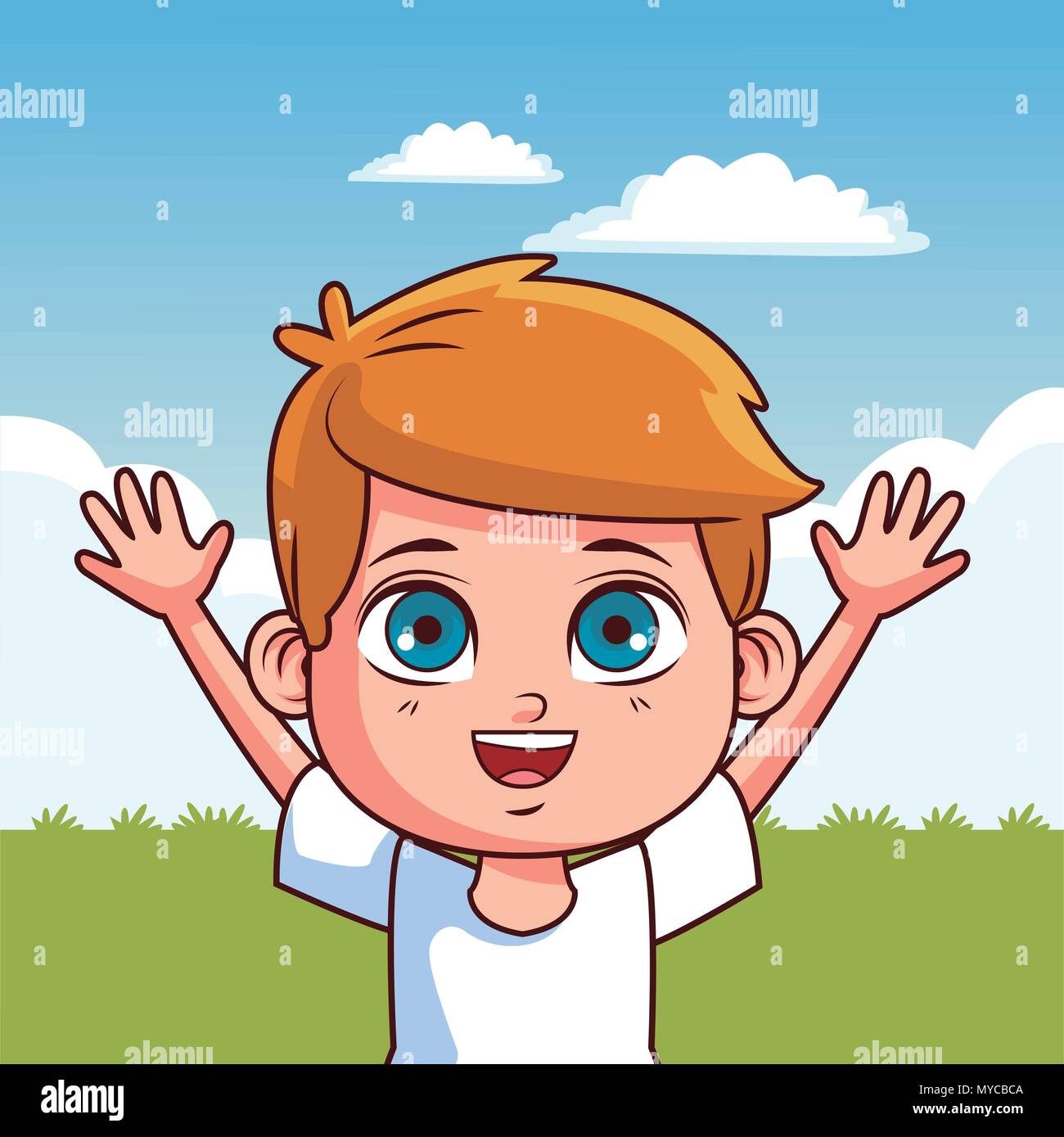 Cute Boy Cartoon Stock Vector Image Art Alamy