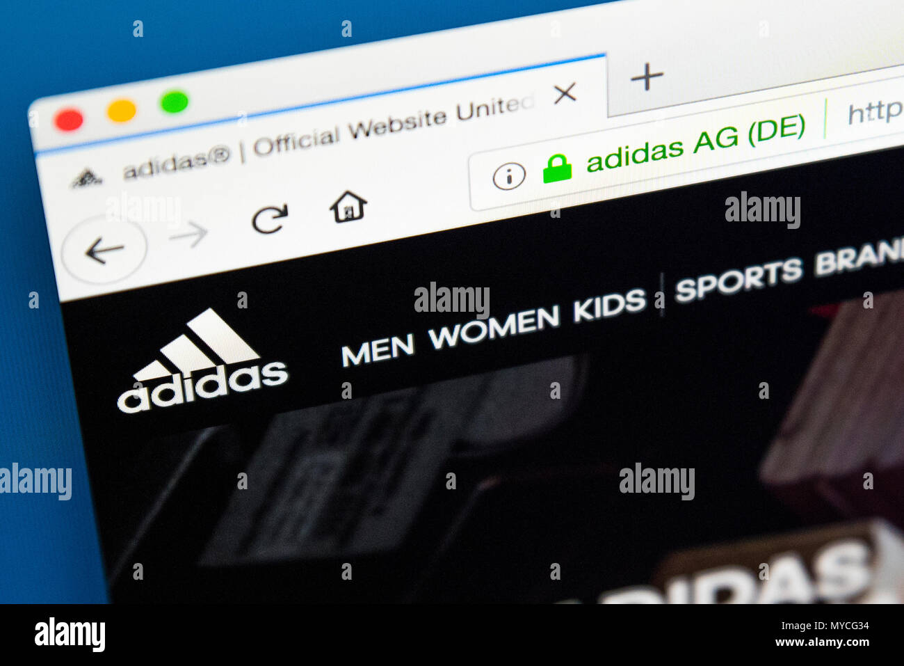 Adidas web site hi-res stock photography and images - Alamy