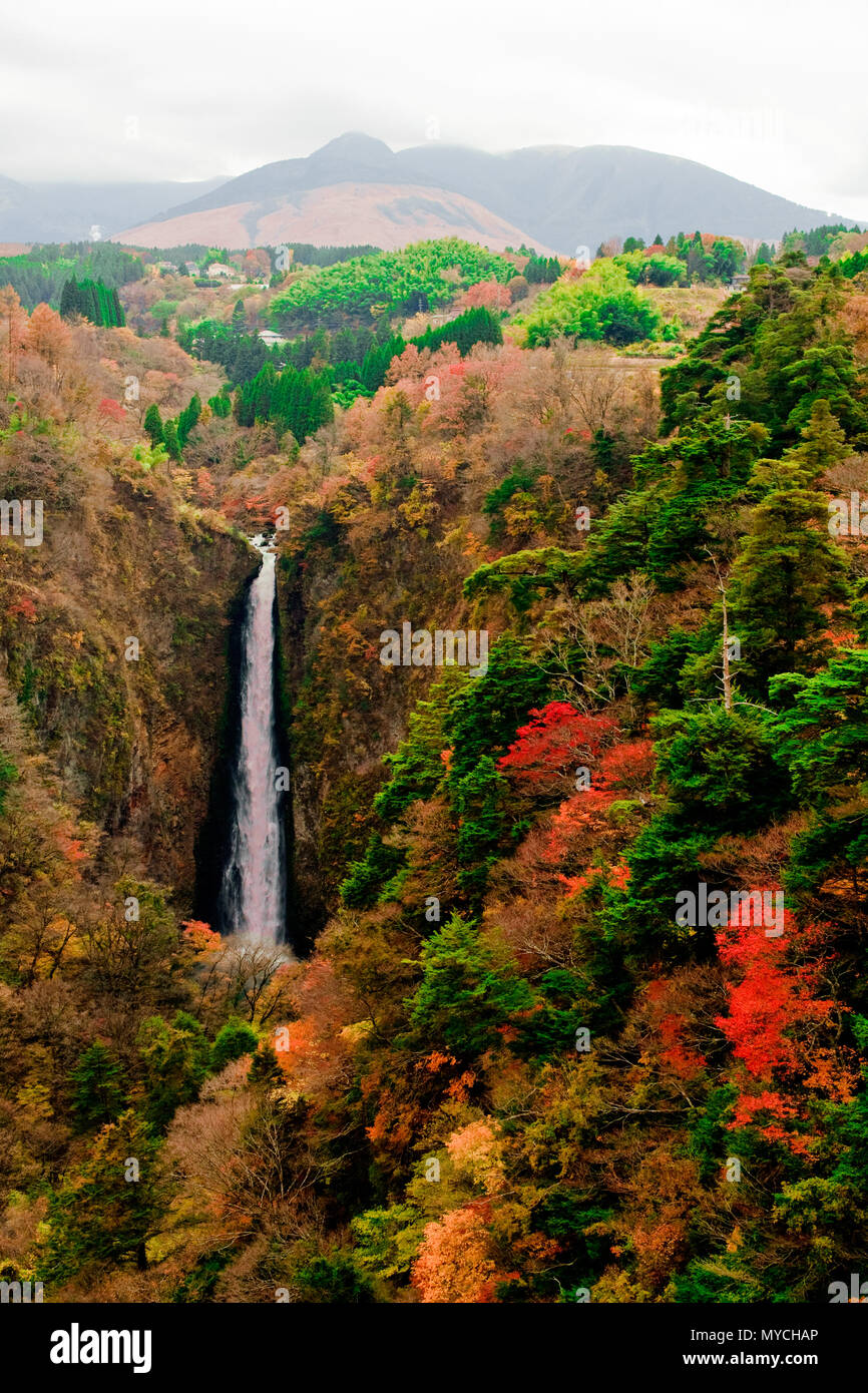 Red leaves waterfall hi-res stock photography and images - Alamy