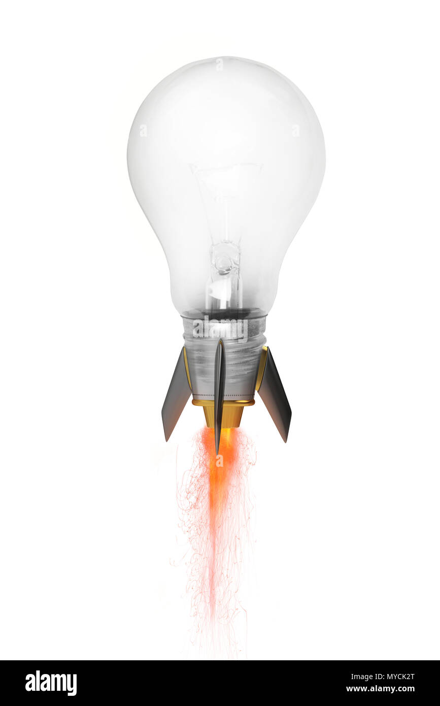 New idea fly fast as a rocket Stock Photo