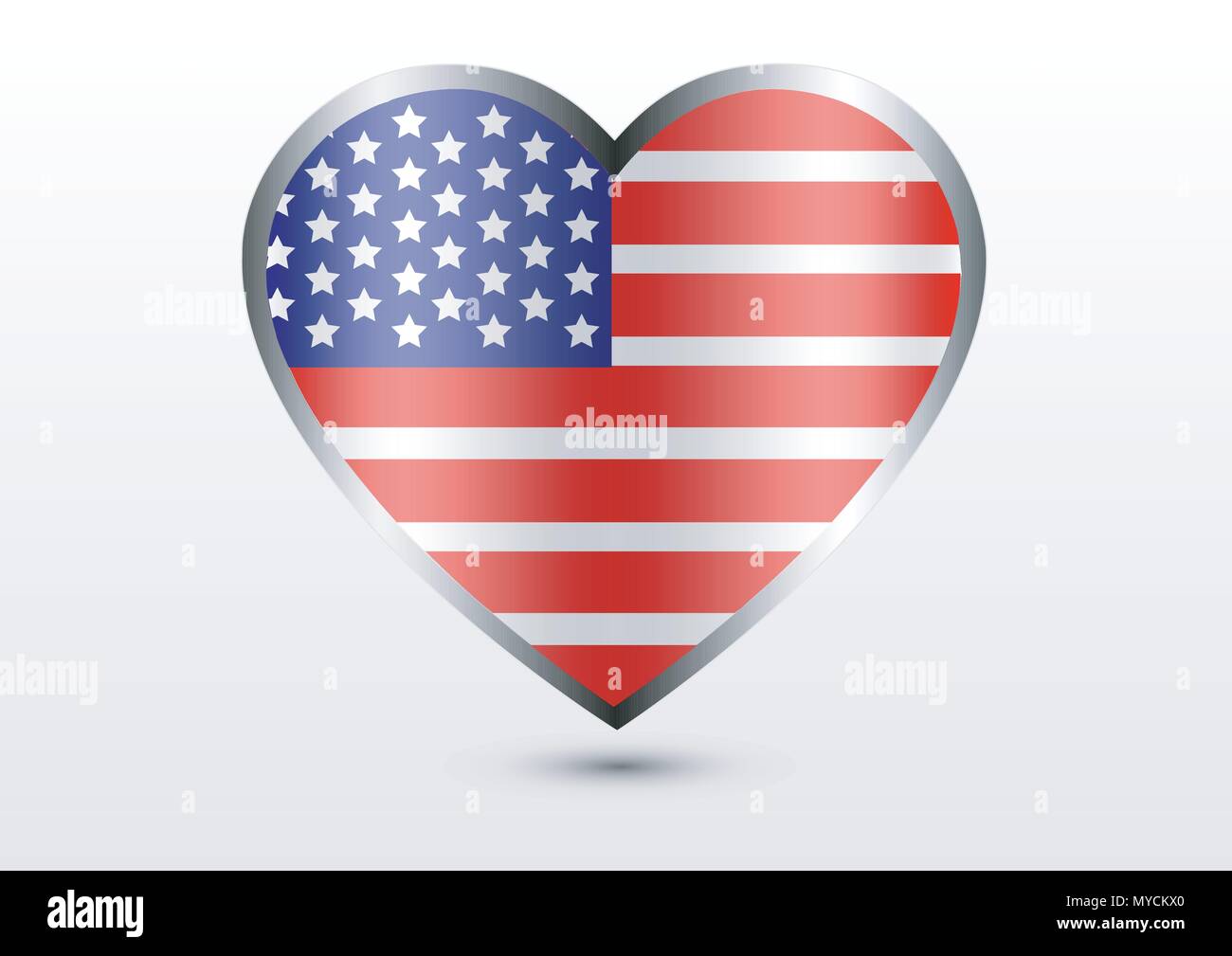vector design of flag love label Stock Vector
