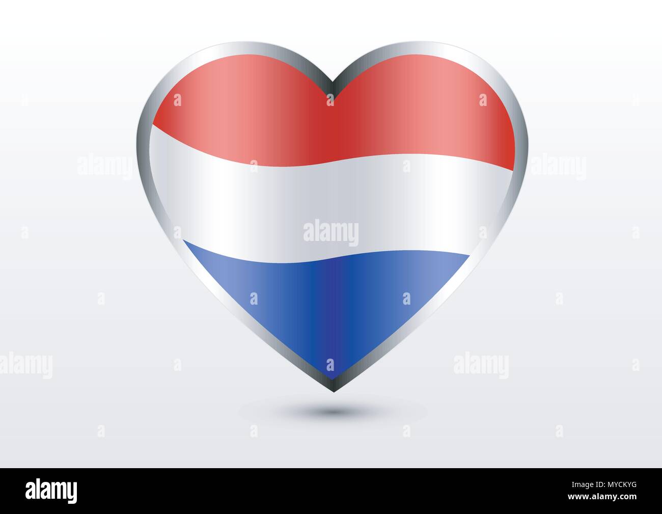 vector design of flag love label Stock Vector