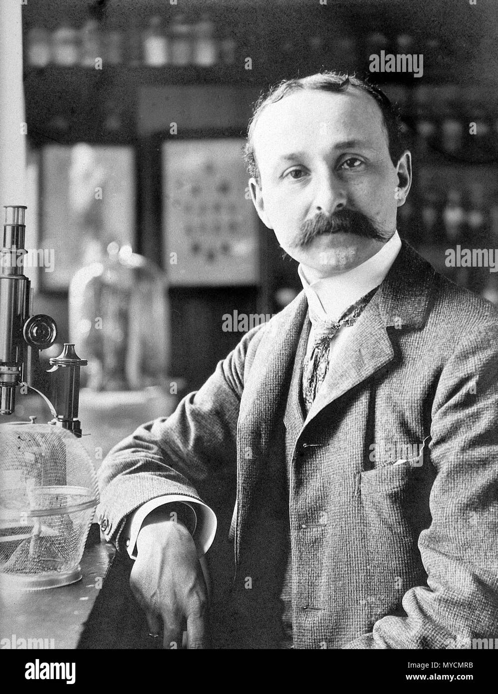 George Henry Falkiner Nuttall (1862 – 1937) American British bacteriologist Stock Photo