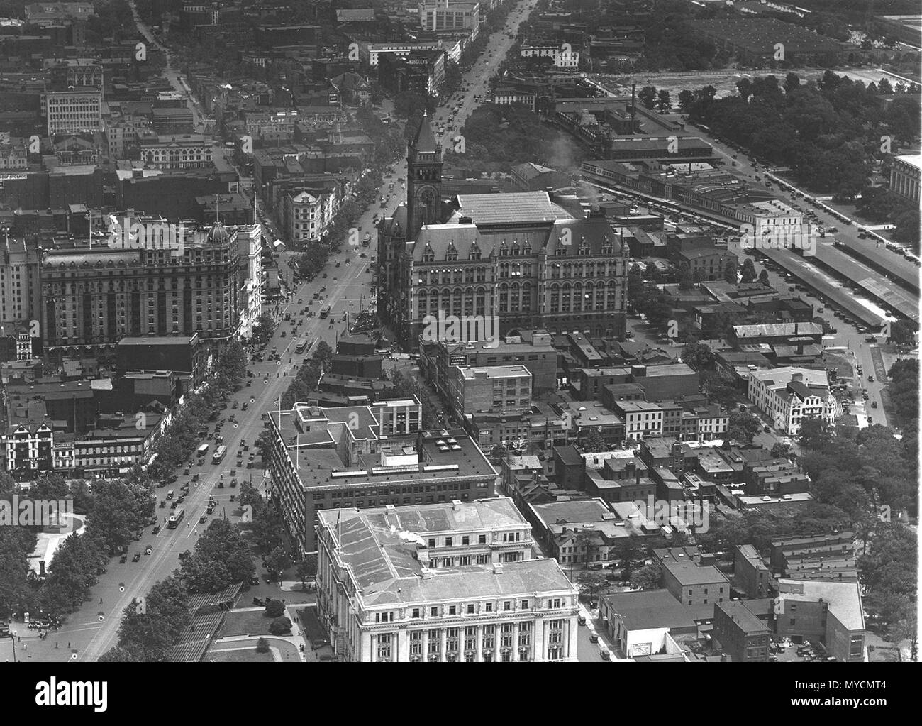 Washington D.C. Aerial photo Stock Photo