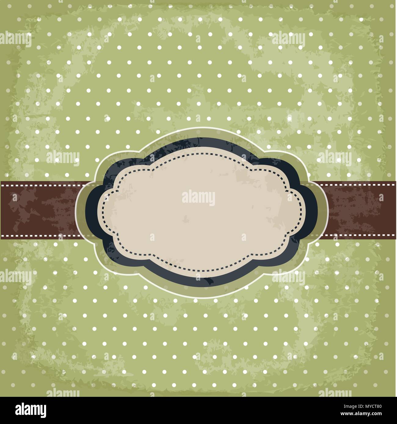 Vintage polka dot design Stock Vector