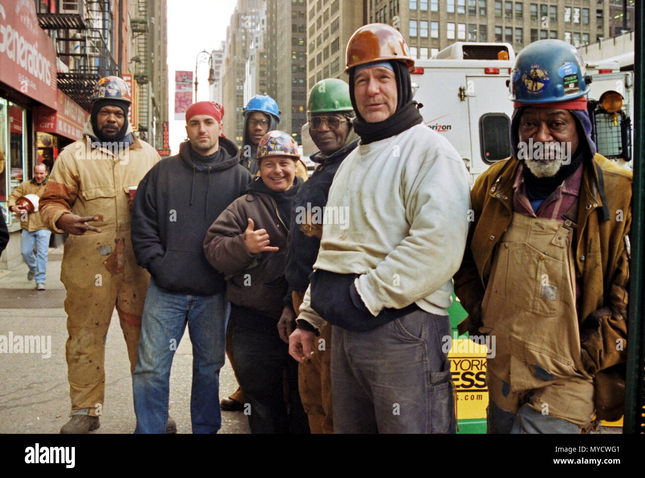 Construction workers, new york city. USA Stock Photo Alamy